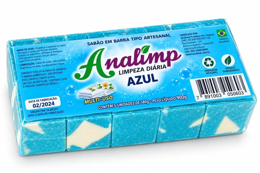 Sabão em Barra Azul